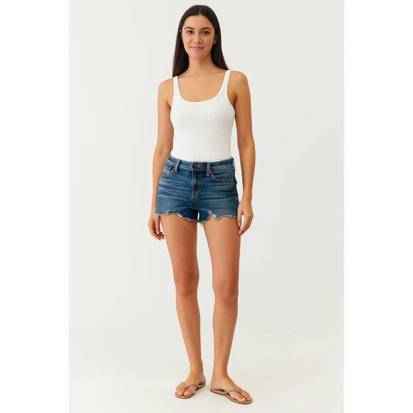 Buckle Black Fit No. 76 Womens Denim Jean Cut-Off Shorts Size 27 Blue Distressed - Picture 1 of 8